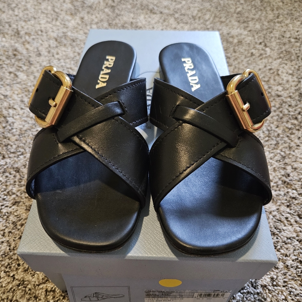 Black Prada Sandals